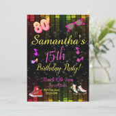 Einladung der 80er Jahre, zurück in die 80er Jahre (Stehend Vorderseite)