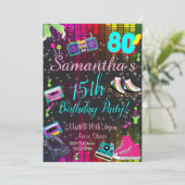 Einladung der 80er Jahre, zurück in die 80er Jahre (Stehend Vorderseite)