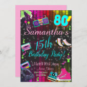 Einladung der 80er Jahre, zurück in die 80er Jahre (Vorne/Hinten)