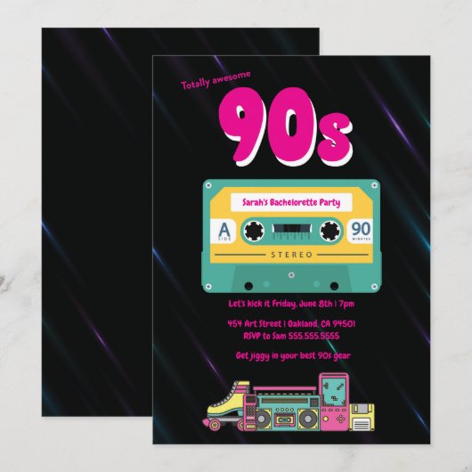 Einladung der 90er Jahre (Vorne/Hinten)