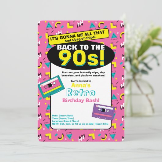 Einladung der 90er Jahre (Stehend Vorderseite)