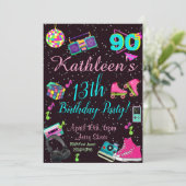 Einladung der 90er Jahre, zurück in die 90er Jahre (Stehend Vorderseite)