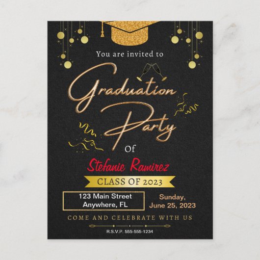 EINLADUNG DER ABBILDUNGSPARTEI POSTKARTE (Vorderseite)