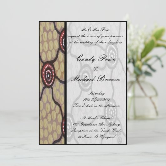 Einladung der Aborigine-Wedding Eora (Stehend Vorderseite)