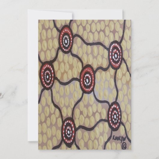 Einladung der Aborigine-Wedding Eora (Rückseite)