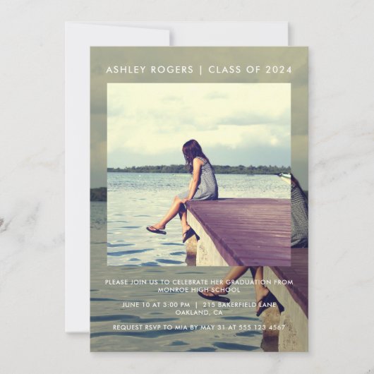 Einladung der Absolventen eines abgeschlossenen Fo (Vorderseite)