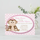 Einladung der Affe-Babyparty-/Geburtstag (Stehend Vorderseite)