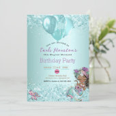 Einladung der Afrikanischen Meerjungfrau Birthday  (Stehend Vorderseite)