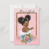 Einladung der Afroamerikaner Babydusche (Vorderseite)