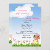 Einladung der Afroamerikanerin-Mädchendusche (Vorne/Hinten)