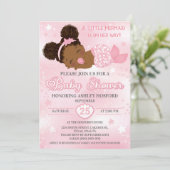 Einladung der Afroamerikanerin-Mädchendusche (Stehend Vorderseite)