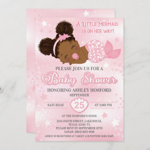 Einladung der Afroamerikanerin-Mädchendusche