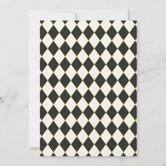 Einladung der afroamerikanischen Alice im Wunderla (Rückseite)