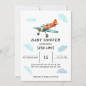 Einladung der Airplane Sky Baby Dusche (Vorderseite)