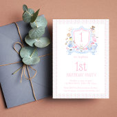 Einladung der Alice im Wunderland Monogramm Wappen