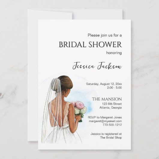 Einladung der American Bridal Dusche (Vorderseite)