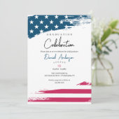 Einladung der American Flag Graduation Party (Stehend Vorderseite)