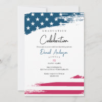 Einladung der American Flag Graduation Party