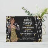 Einladung der American Flapper Bridal Dusche (Stehend Vorderseite)