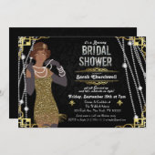 Einladung der American Flapper Bridal Dusche (Vorne/Hinten)