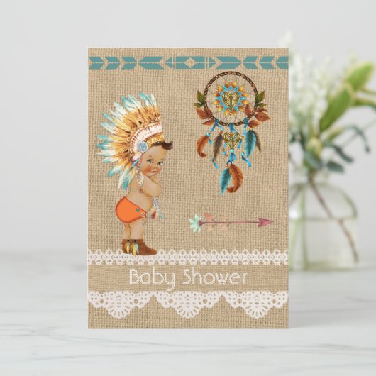 Einladung der amerikanischen Baby Boy Baby Shower (Stehend Vorderseite)