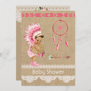Einladung der amerikanischen Baby Girl Baby Shower
