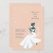 Einladung der amerikanischen Brautdusche (Vorne/Hinten)