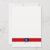 Einladung der amerikanischen Flagge (Rückseite)