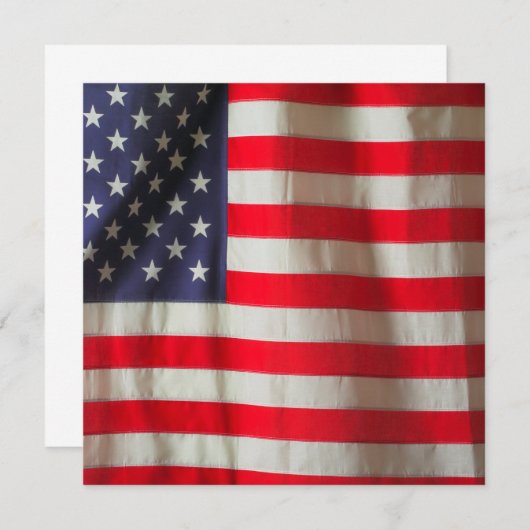 Einladung der amerikanischen Flagge (Vorne/Hinten)