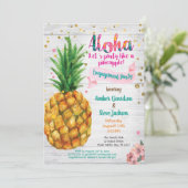 Einladung der Ananas zur Kontaktgruppe tropisch (Stehend Vorderseite)