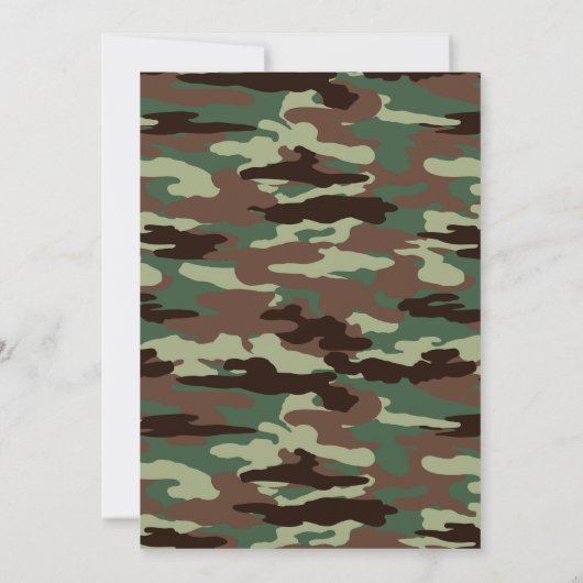 Einladung der Armee, Camouflage zum militärischen (Rückseite)
