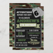 Einladung der Armee, Camouflage zum militärischen (Vorne/Hinten)