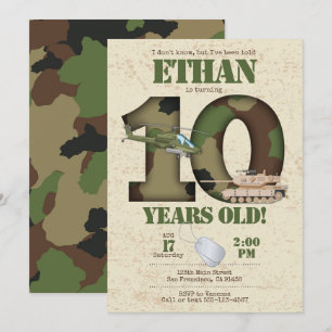 Einladung der Armee - Einladung zum 10. Geburtstag