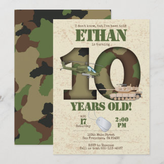 Einladung der Armee - Einladung zum 10. Geburtstag