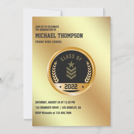 Einladung der Armee/Militärische Graduiertengruppe (Vorderseite)