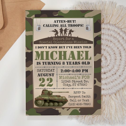 Einladung der Armee zum Geburtstag