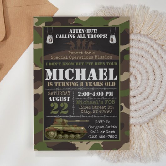 Einladung der Armee zum Geburtstag