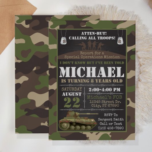 Einladung der Armee zum Geburtstag