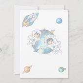 Einladung der Astronautin Space Geburtstagsparty (Rückseite)