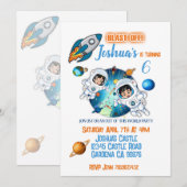 Einladung der Astronautin Space Geburtstagsparty (Vorne/Hinten)