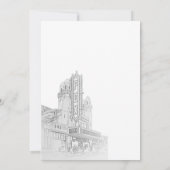 Einladung der Atlanta-Hochzeit in Urlaubsort (Rückseite)