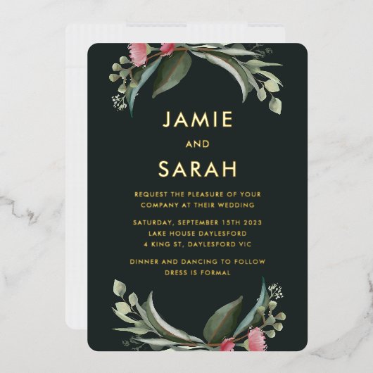 Einladung der australischen Native Gum Blossom Foi (Briefumschlag)