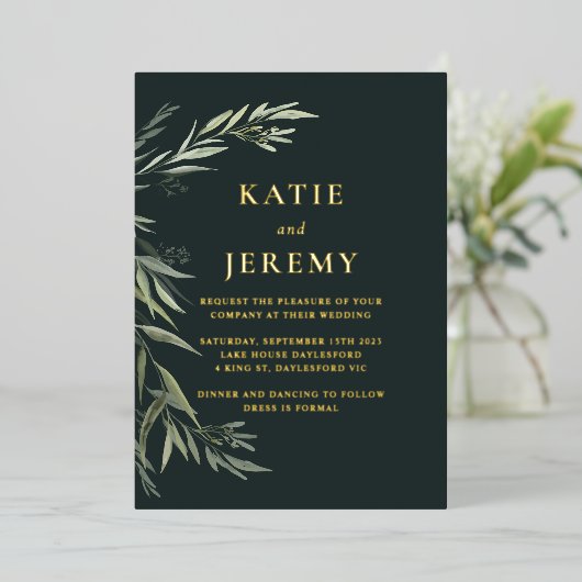 Einladung der australischen Native Gum Leaf Foil (Stehend vorne)