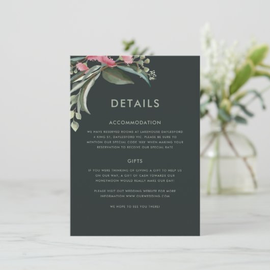 Einladung der australischen Native Gum Leaf zur Ho (Stehend Vorderseite)