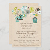 Einladung der Baby-Bird-Dusche (Vorne/Hinten)