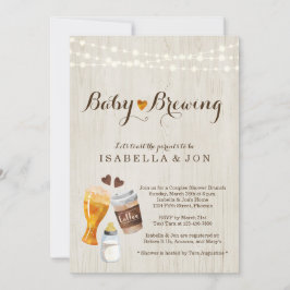 Einladung der Baby Brewing Couple Babydusche