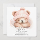 Einladung der Baby-Dusche "Snuggle Bear" (Vorderseite)