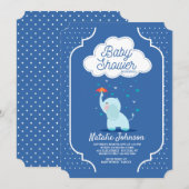 Einladung der Baby Elephant Dusche (Vorne/Hinten)