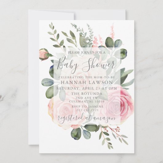 Einladung der Babydusche (Vorderseite)