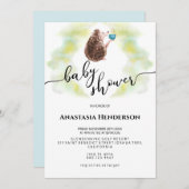 Einladung der Babydusche. (Vorne/Hinten)